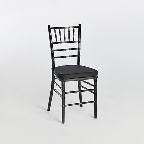 Chiavari Chair Black with Black Cushion