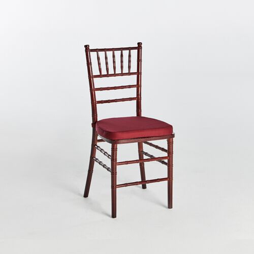 Chiavari Chair Mahogany with Red Cushion